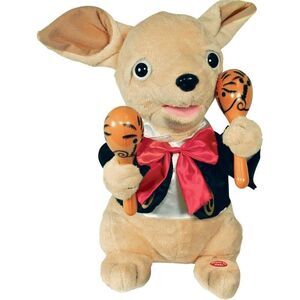Cuddle Barn Chuey Bamba 12" Singing Chihuahua Animated Plush Toy, Shakes Maraca